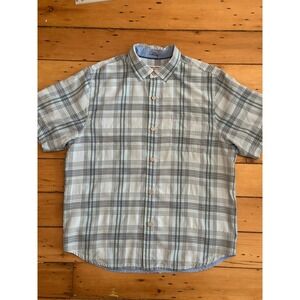 Tommy Bahama "The Coconut Point" Blue Plaid Shirt - Size L